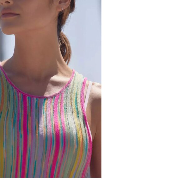 Daily Practice by Anthropologie Ribbed Sweater Mini dress nwt SIZE XS pink new - Picture 4 of 5